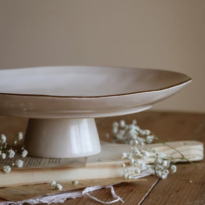 Prato de bolo com pé 32 cm EDGE, NOSSE CERAMIC NOSSE CERAMIC