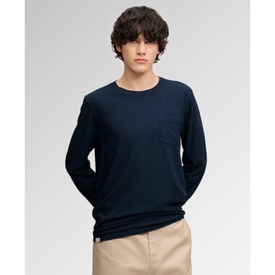 Top à manches longues avec poche en coton et lin SUPERDRY