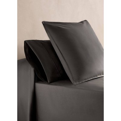 Deux taies d'oreiller percale de coton 300 fils 60 x 60 cm MANGO HOME