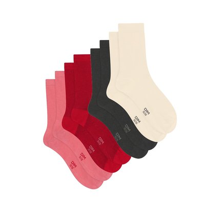 Lot de 4 paires de mi-chaussettes coton DIM