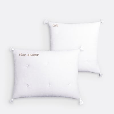 Housse coussin gaze de coton personnalisée Kumla LA REDOUTE INTERIEURS
