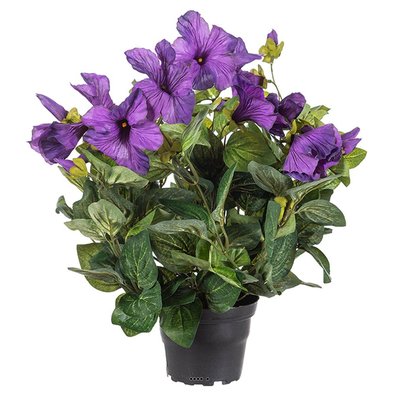 Petunia artificiel Mauve en pot H 38 cm ARTIFICIELLES