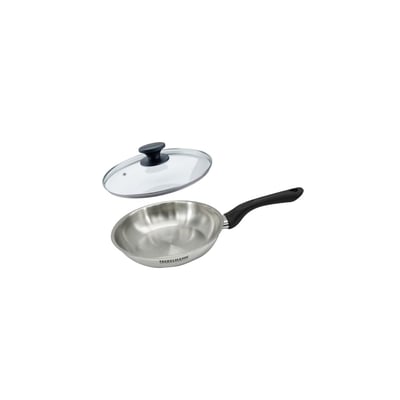 Set poêle 20 cm en inox et couvercle verre GENEVA FACKELMANN