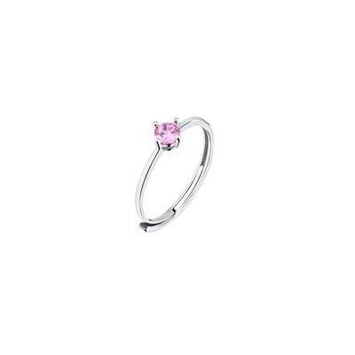 Bague en acier, cristaux, SILVER LA PETITE STORY