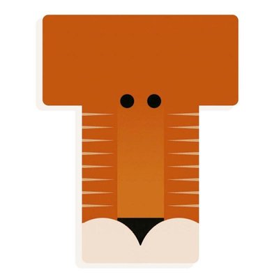 Lettre animaux graphiques T DJECO