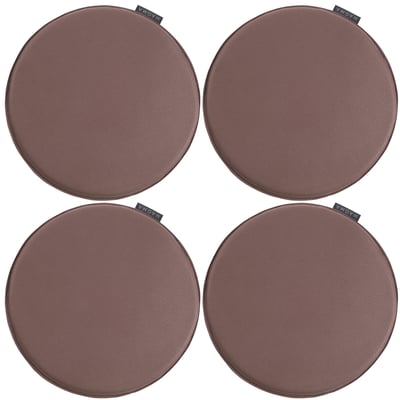 Galettes de chaise rondes imitation cuir LUIS 37cm- lot de 4 MAGMA HEIMTEX