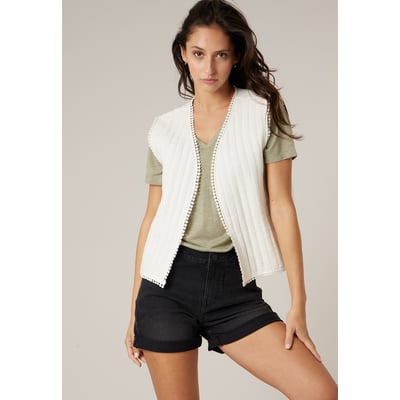 Gilet sans manches esprit bohème chic 100% coton BERTILLE DEELUXE