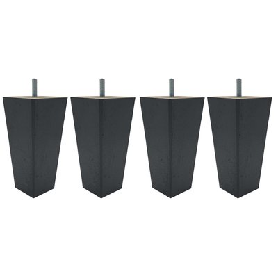 Pied fuseau tronqué gris (lot de 4) SOMEO
