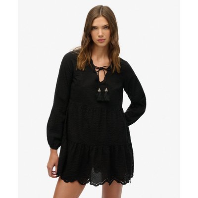 Robe courte brodée à plusieurs niveaux SUPERDRY