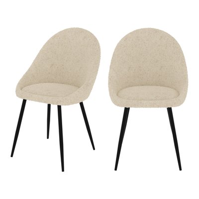 Lot de 2 chaises en tissu bouclé - RONA RENDEZ-VOUS DÉCO