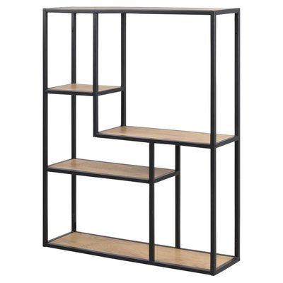 Etagère sur 3 niveaux asymétriques en MDF et métal TOILINUX