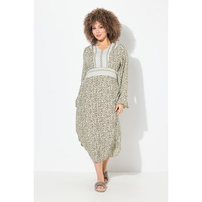 Robe midi décolleté en V et manches longues ULLA POPKEN