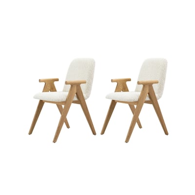Lot de 2 chaises tissu bouclette, PAGNOL BOBOCHIC