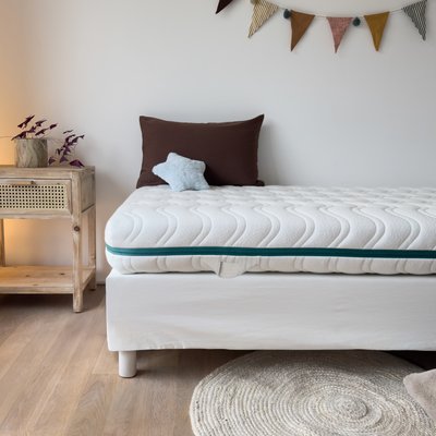 Matelas Enfant COCOLEGEND® - Coeur 100% naturel Cocolatex - 2 Faces de Couchage - Housse Amovible Lavable - OEKO-TEX® KADOLIS
