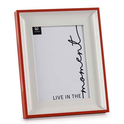 Cadre photo mural ou à poser blanc et rouge 15x20cm WADIGA