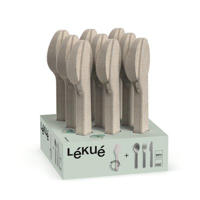 Couverts Inox To Go avec étui LEKUE