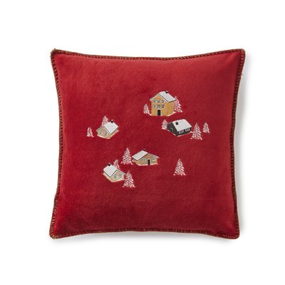 Housse de coussin 45x45 polaire AU COEUR DE LA VALLEE SYLVIE THIRIEZ