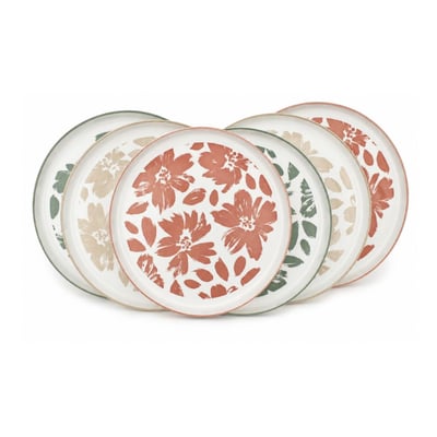 Lot de 6 grandes assiettes, HANAE ARTIME