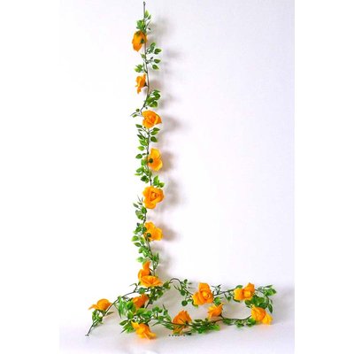 Guirlande de 16 Roses artificielles Jaune ARTIFICIELLES