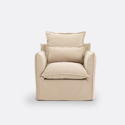 Housse de fauteuil en lin épais, Odna LA REDOUTE INTERIEURS