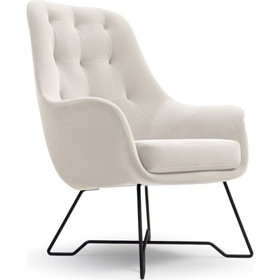 Fauteuil cabriolet capitonné en velours RECOLLECTION