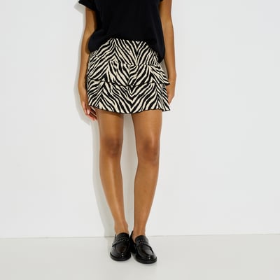 Jupe-short courte imprimé zébré GRAIN DE MALICE