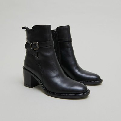 Bottines à talons en cuir Cajou JONAK