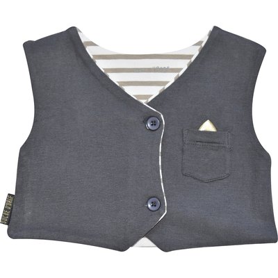 Gilet Bebe Sans Manches Anthracite SUCRE D'ORGE