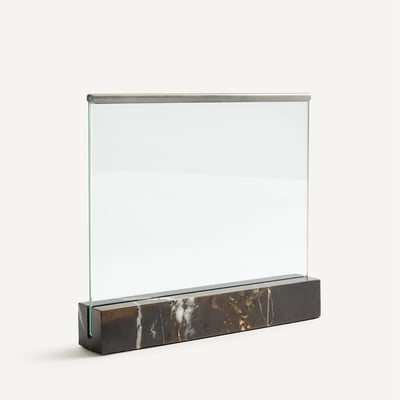 Cadre photo en verre et marbre, largeur 17,3 cm, GENTIANA AM.PM