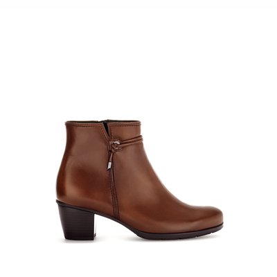 Bottines en cuir lisse à talon décroché bloc GABOR