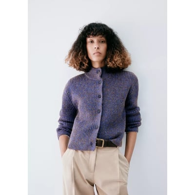 Cardigan chiné à col montant MANGO