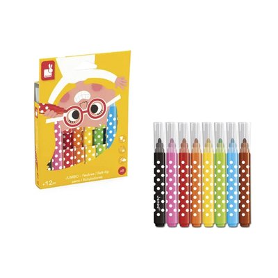 Feutres Jumbo - 8 couleurs JURATOYS