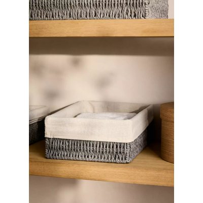 Panier moyen en papier rectangulaire MANGO HOME