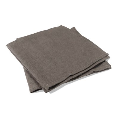 Lot de 2 serviettes en lin lavé, TABLE NATURELLEMENT LIN BLANC CERISE