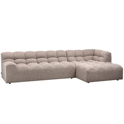 Canapé d'angle droit en tissu ALLURE WOOOD