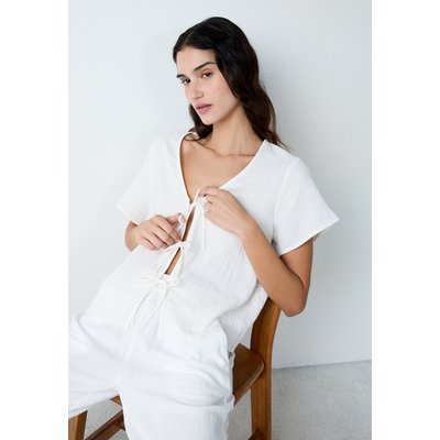 Chemise manches courtes en coton à nœuds ERIN ETAM