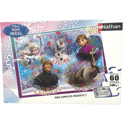 Puzzle 60 pièces Reine des Neiges - Très bon état NATHAN
