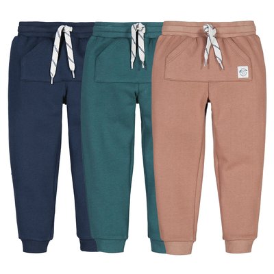 Pack of 3 Joggers in Cotton Mix LA REDOUTE COLLECTIONS