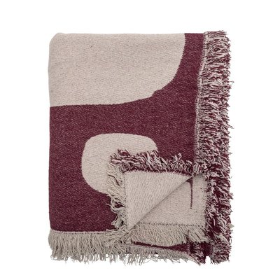 Plaid motif design coton recyclé  Olica BLOOMINGVILLE