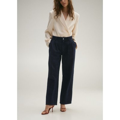 Jean wideleg pinces rinse wash MANGO