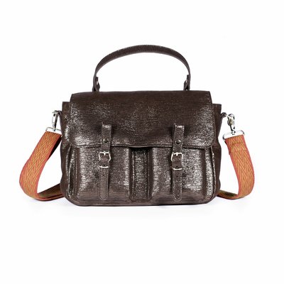 Borsa a tracolla modulabile MINI MATHS TOILE ET CUIR CRAIE STUDIO
