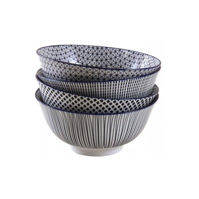 Bol en porcelaine motifs géométriques (Lot de 4) 640 ml AUBRY GASPARD