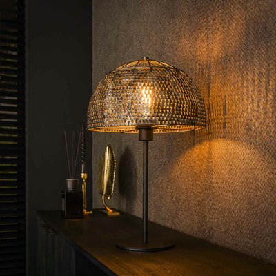 Lampe de salon avec abat-jour effet maille TRIBECA PIER IMPORT