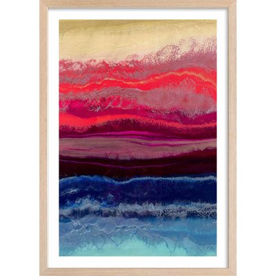 Poster red blue contrast HEXOA