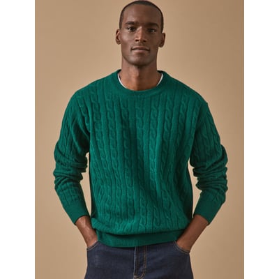 Pull torsades  en laine CYRILLUS