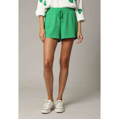 Short court en tissu gaufré avec taille élastiquée et cordon KAISSY DEELUXE