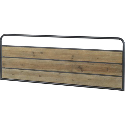 Tête de lit design métal et bois naturel esprit loft RECOLLECTION