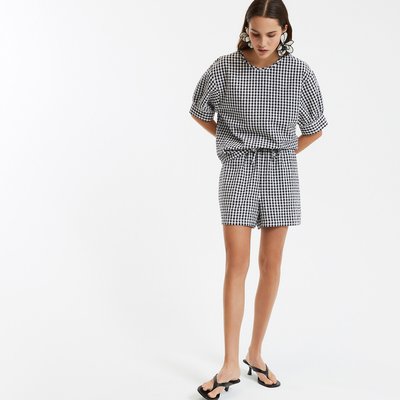 Calções em quadrados vichy, cós elástico LA REDOUTE COLLECTIONS