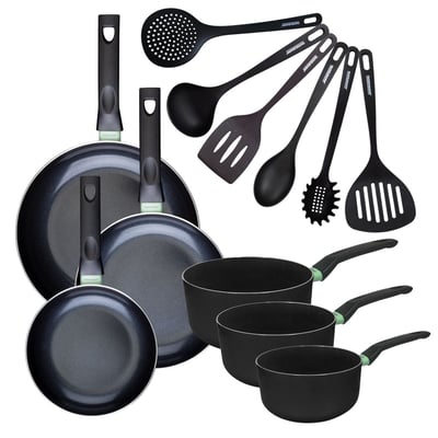 Batterie 3 poêles 20/24/28cm + 3 casseroles 16/18/20cm BRANDAO FACKELMANN