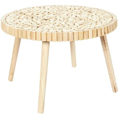 Table basse rondin en bois 60 cm CMP